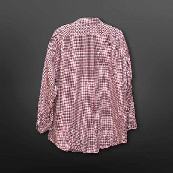 E.B. Wood Men's XXL Red and White Button Down Shirt - Picture 2 of 2
